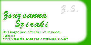 zsuzsanna sziraki business card